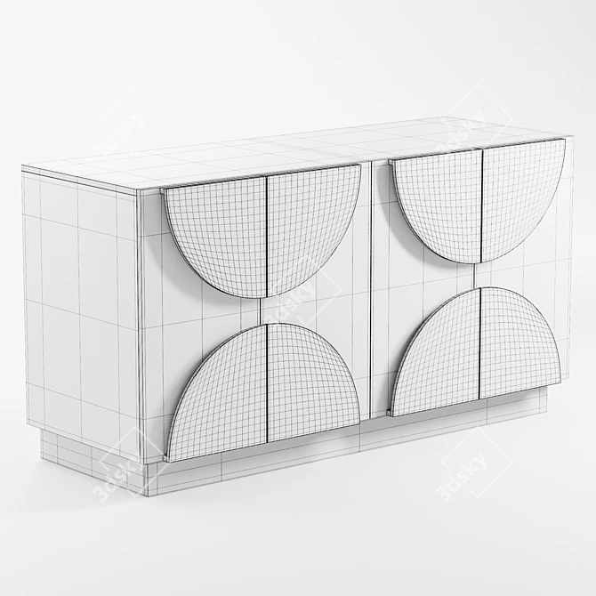 Mod Retro Credenza with Storage 3D model image 6