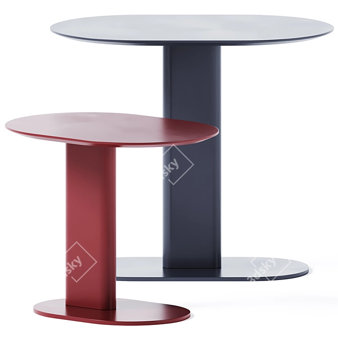 Contemporary Plinto Side Table 3D model image 2