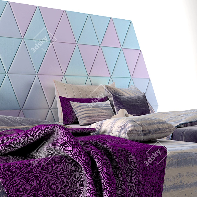 Sleek Bed Light Set 3D model image 3
