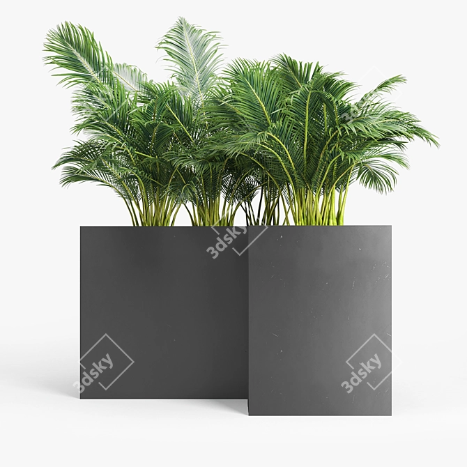 Sleek Sotomon Planter with Trellis 3D model image 5