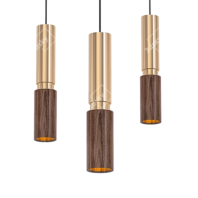 Elegant Amelia Pendant Light 3D model image 1