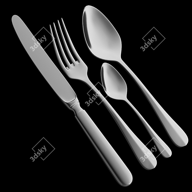 Exquisite Hepp Cutlery Sets 3D model image 5