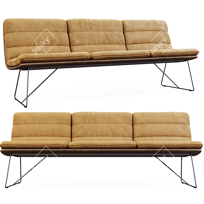 Modern ARVA Bench: Stylish and Functional 3D model image 1
