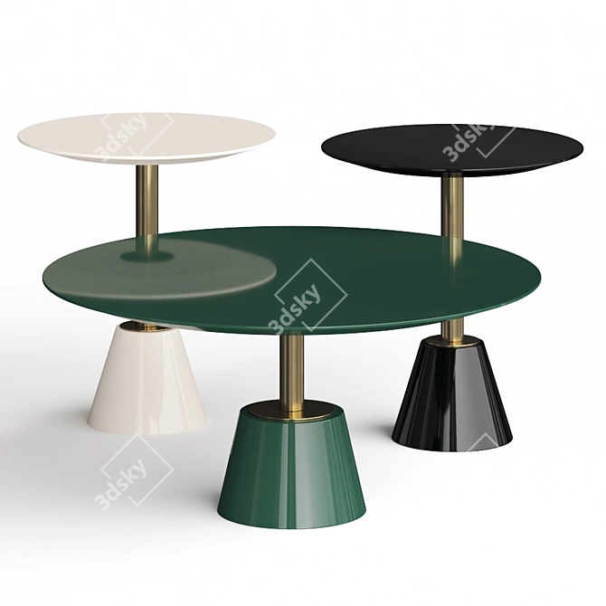 Sleek Shanghai Coffee Tables: Contemporary Design 3D model image 1