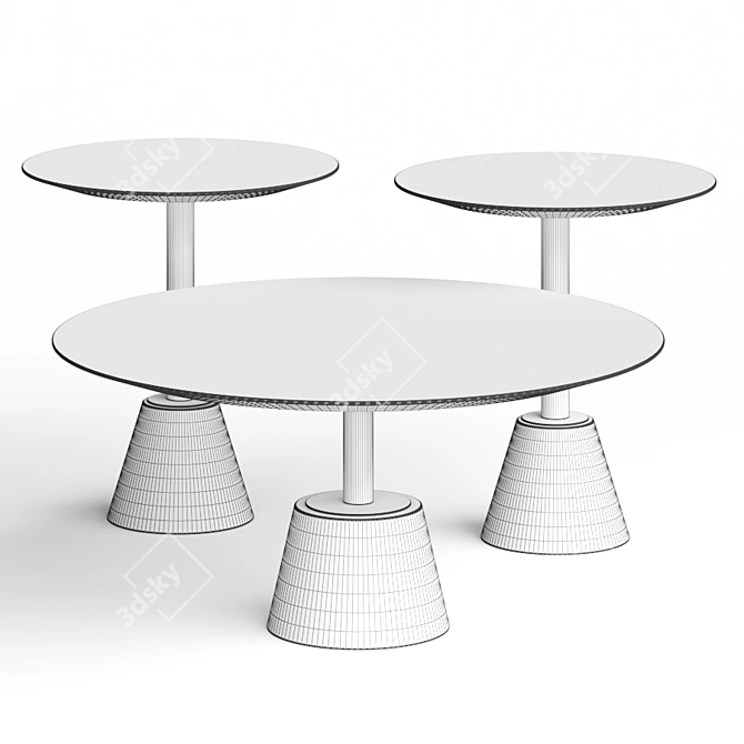 Sleek Shanghai Coffee Tables: Contemporary Design 3D model image 2