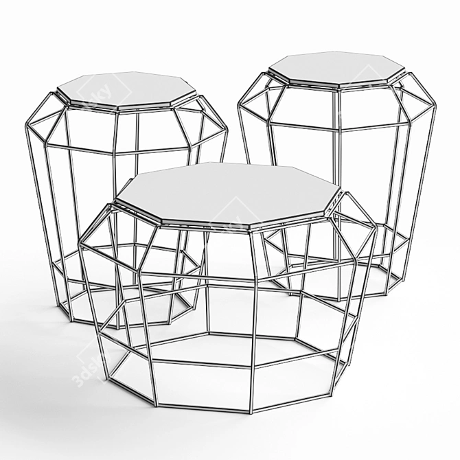 Elegant Sultana Coffee Tables 3D model image 2