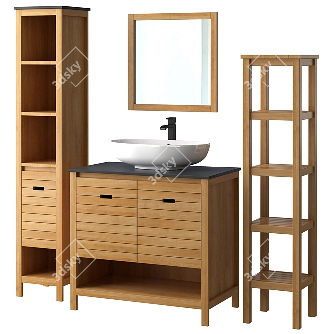 Saturne Bathroom Furniture 3D model image 1