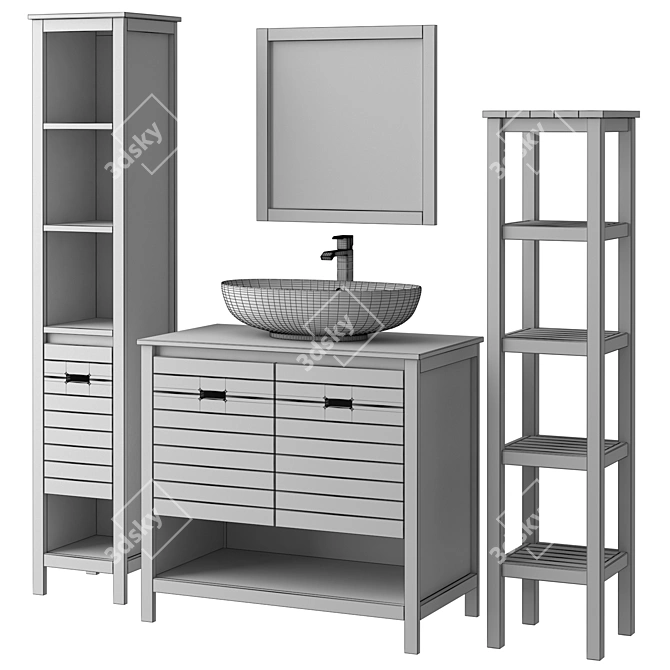 Saturne Bathroom Furniture 3D model image 3