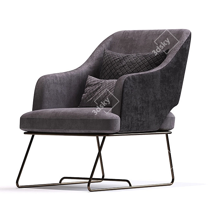 Elegant Comfort: Blazer Armchair 3D model image 2