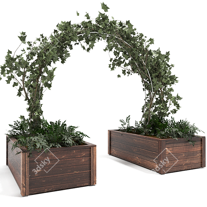 Elegant Entry Plant Display: Varying File Formats 3D model image 2