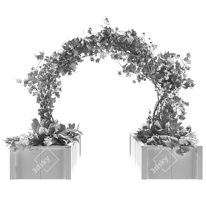 Elegant Entry Plant Display: Varying File Formats 3D model image 3