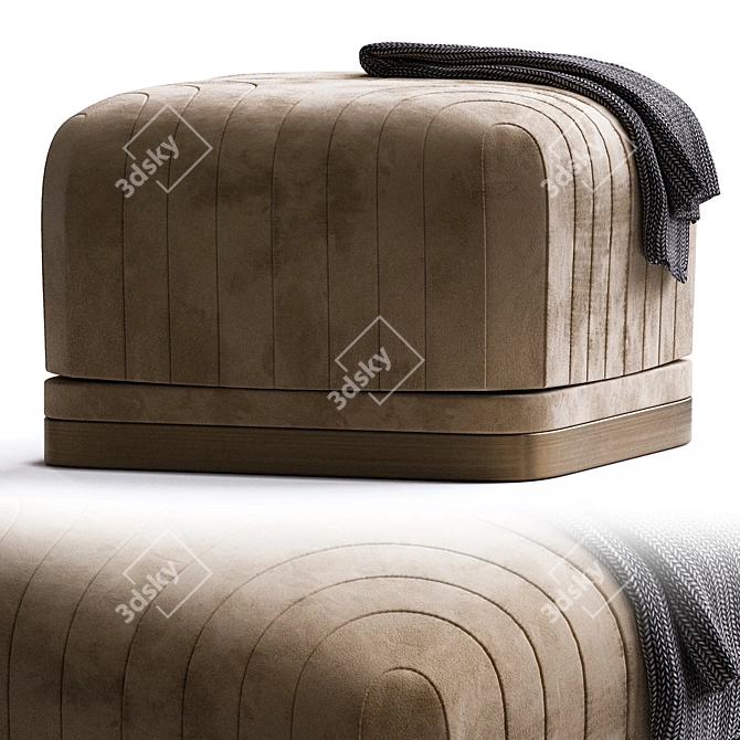 Elegant Pouf Design: Corona Render5 & 3DS Max 2014 3D model image 2