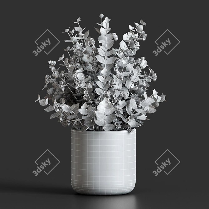 Botanical Bliss: Plants Bouquet 3D model image 3