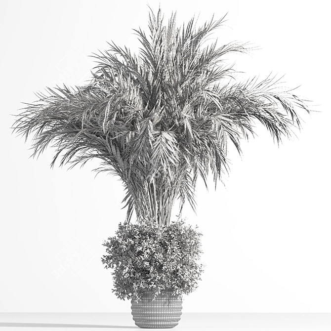 Modern Concrete Binjamin: Indoor Plant 3D model image 6