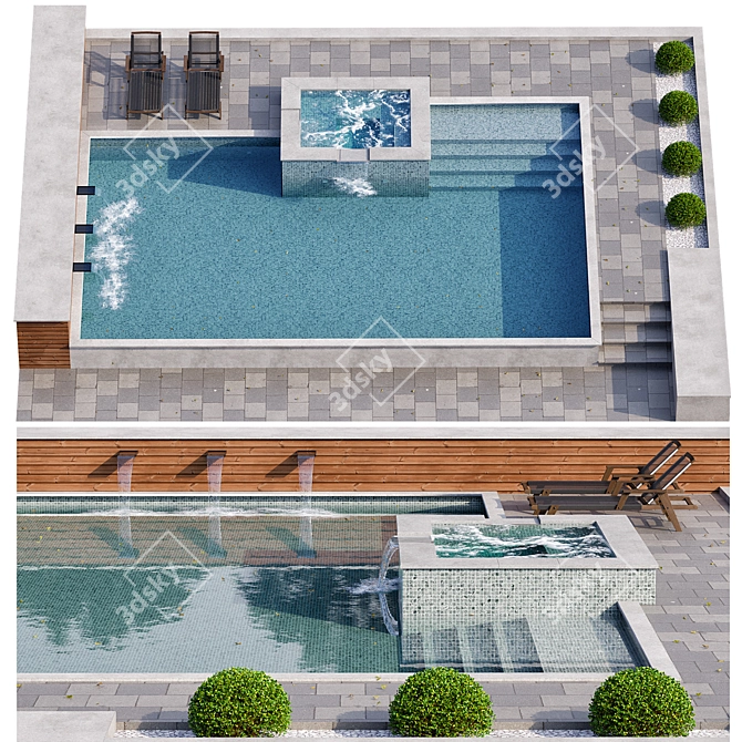 Versatile Pool Design | 3D Model 3D model image 1