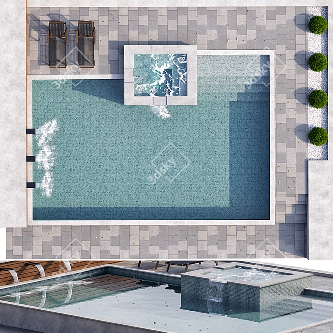 Versatile Pool Design | 3D Model 3D model image 3