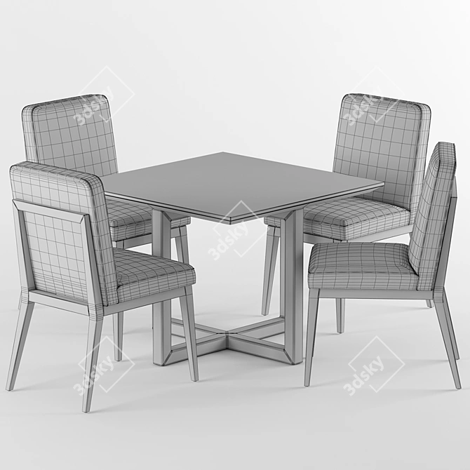 Sleek Claratn Dining Set 3D model image 7