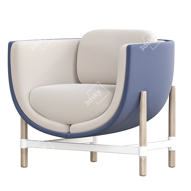 Cozy Comfort: CAPSULE LOUNGE Armchair 3D model image 1