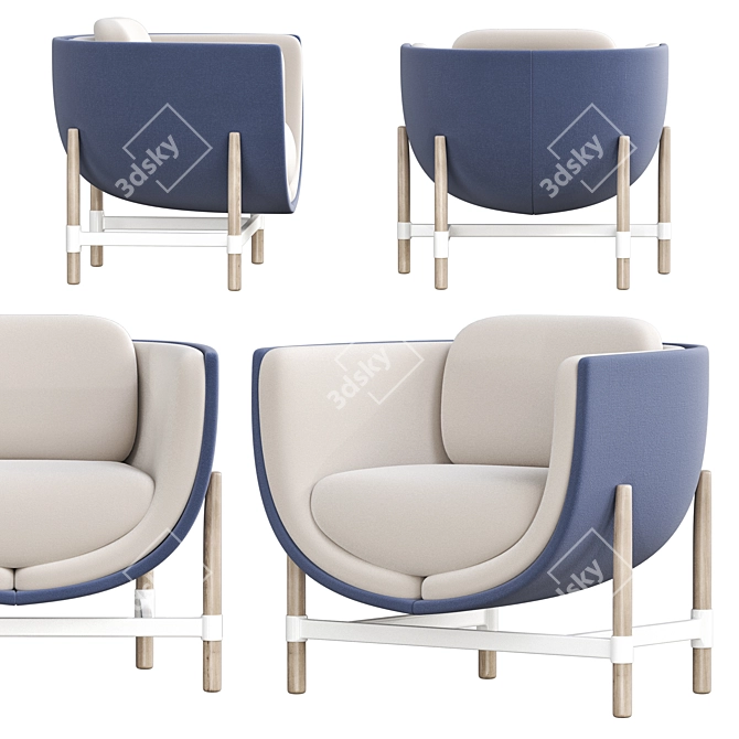 Cozy Comfort: CAPSULE LOUNGE Armchair 3D model image 4