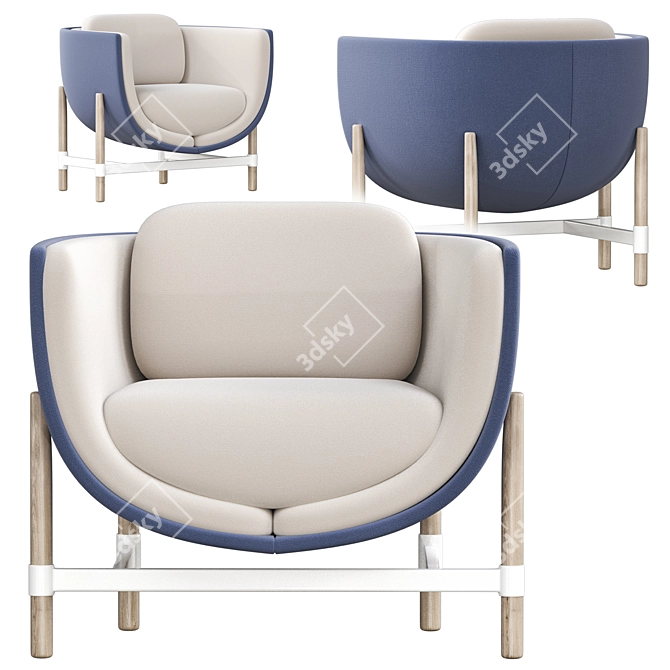 Cozy Comfort: CAPSULE LOUNGE Armchair 3D model image 5