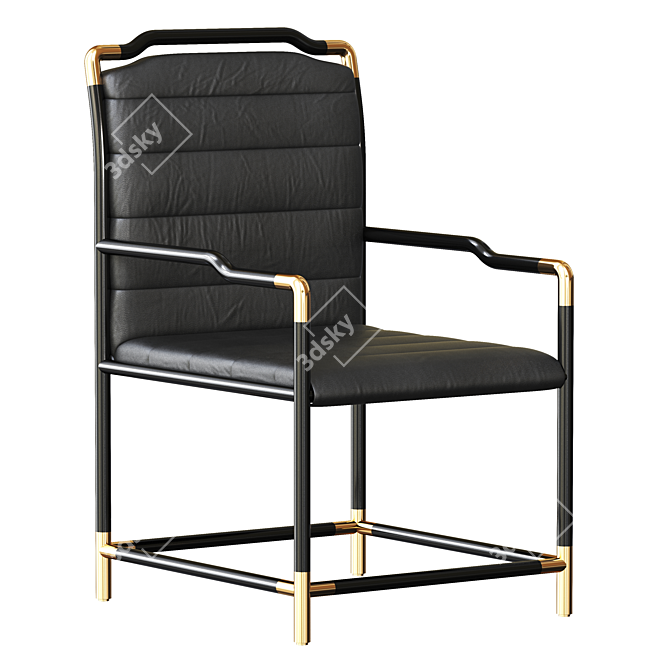 Elegant Leather Chair 3D model image 1