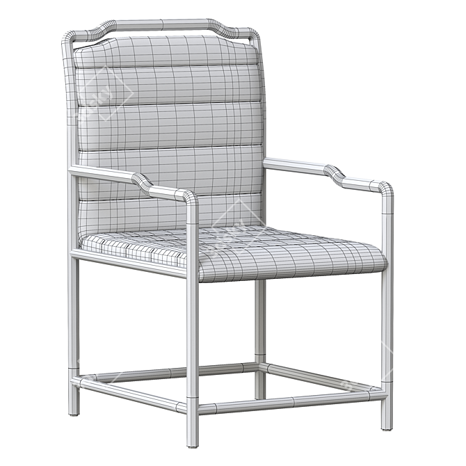 Elegant Leather Chair 3D model image 5