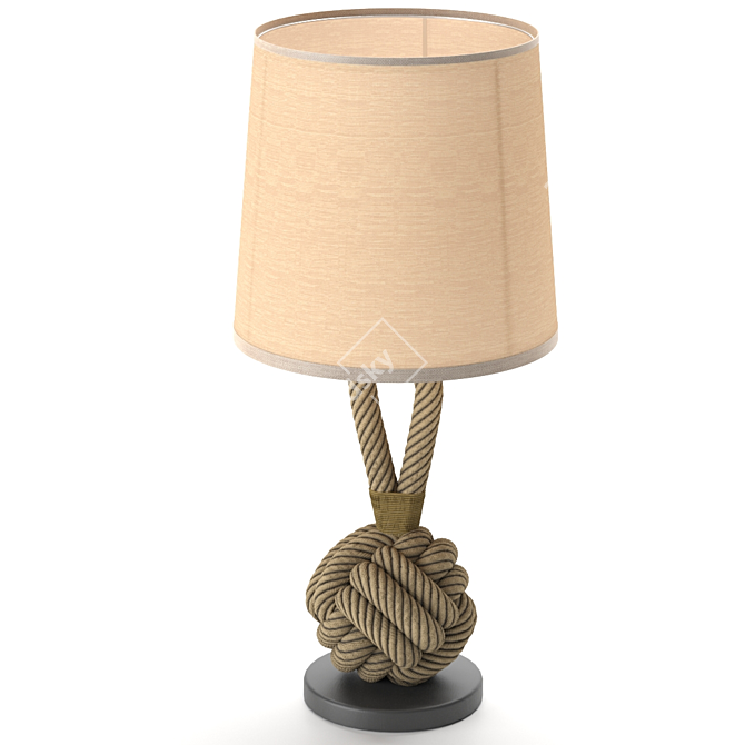 Minimalist Rope Table Lamp 3D model image 2