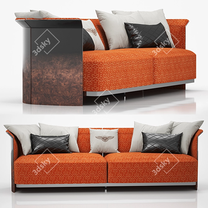 Elegant Bentley Home Ramsey Sofa 3D model image 4