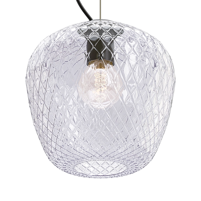 Ethereal Glass Pendant Light 3D model image 1