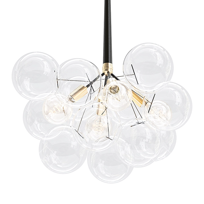 Sleek Industrial Pendant Light 3D model image 1