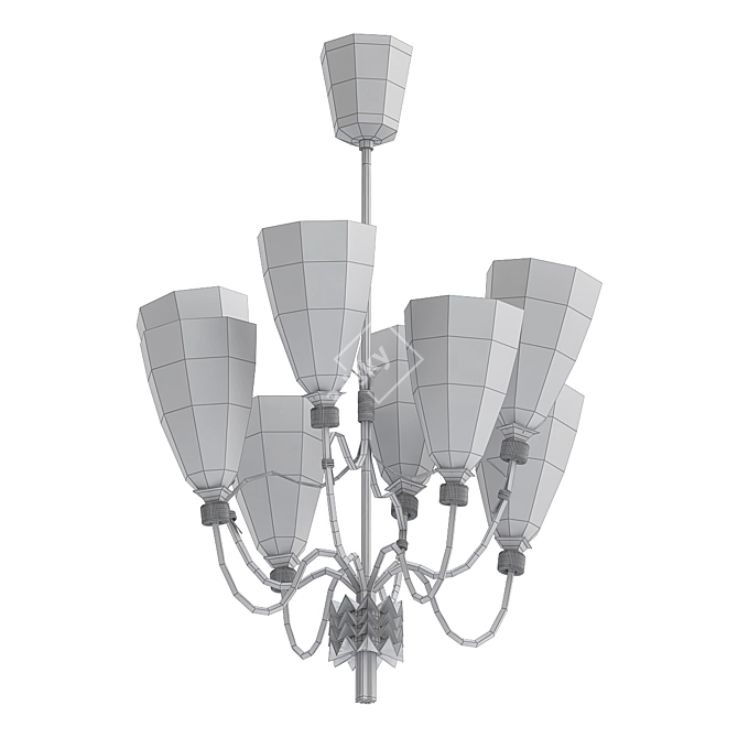 Elegant Tynell Chandelier 3D model image 2