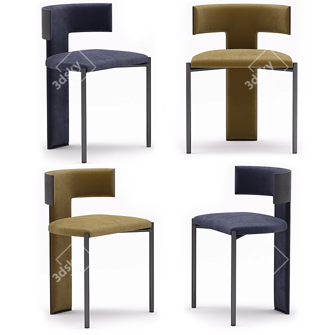 Modern Zefir Chair: Stylish and Comfortable Seating 3D model image 1