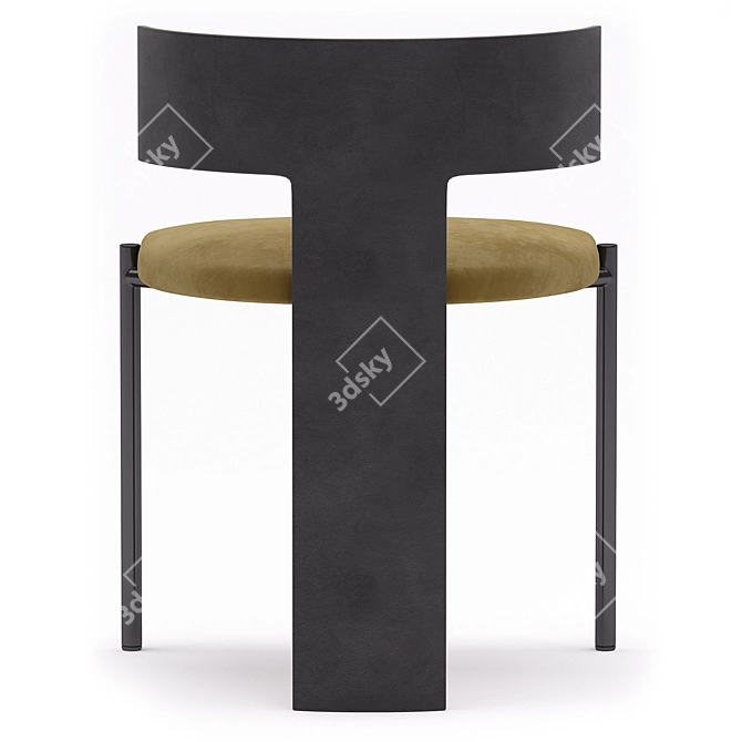 Modern Zefir Chair: Stylish and Comfortable Seating 3D model image 4