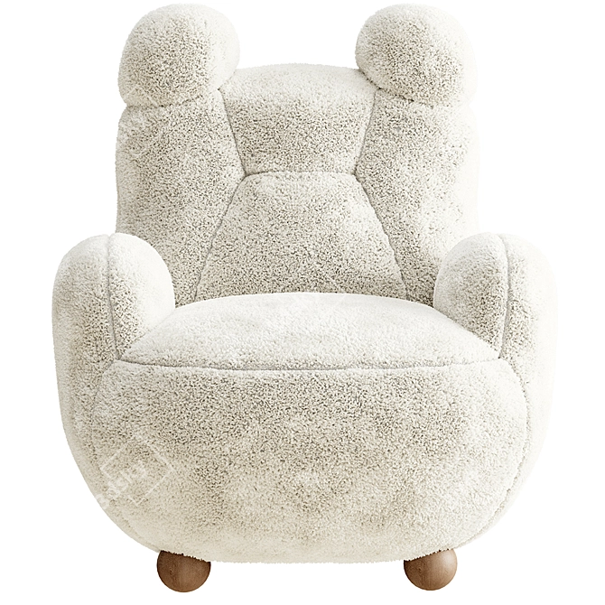 Cozy Comfort: Papa Bear Armchair 3D model image 2