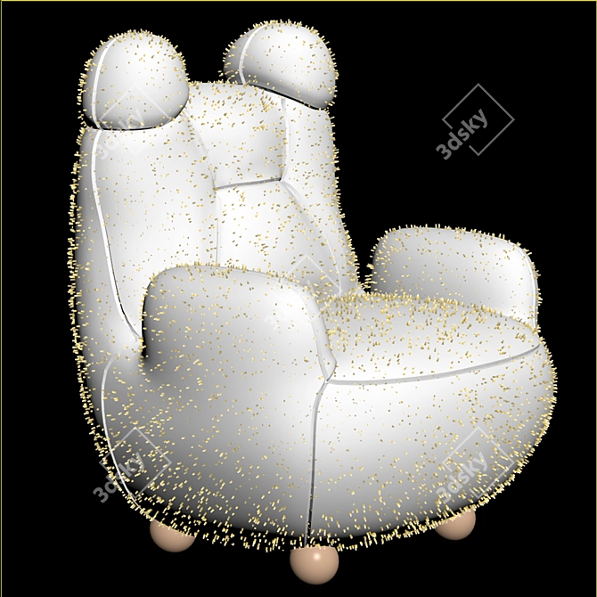 Cozy Comfort: Papa Bear Armchair 3D model image 5