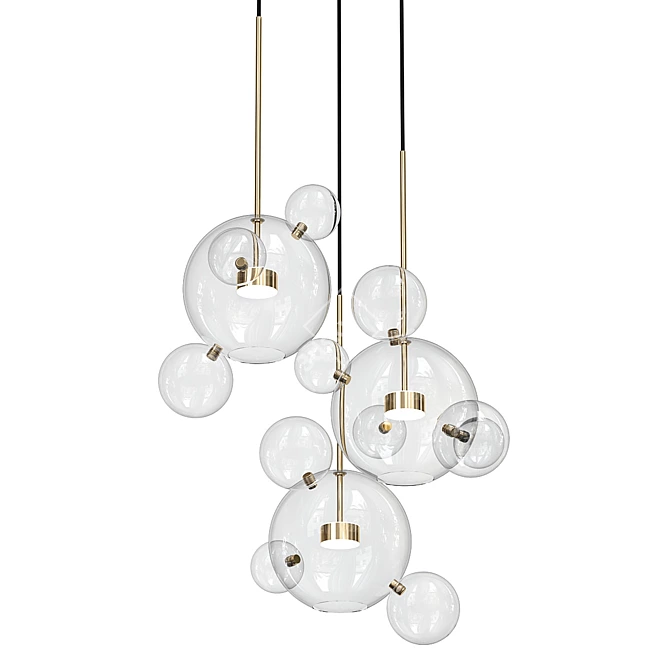 Exquisite Coombes Bolle Chandelier 3D model image 3