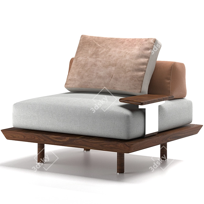 Caprera Armchair: High-Quality Design for Interior and Exterior Spaces 3D model image 1