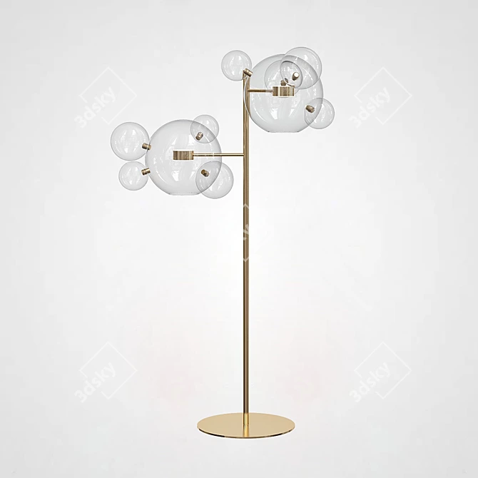 Bolle Floor Lamp: Stunning Bubble Design 3D model image 1