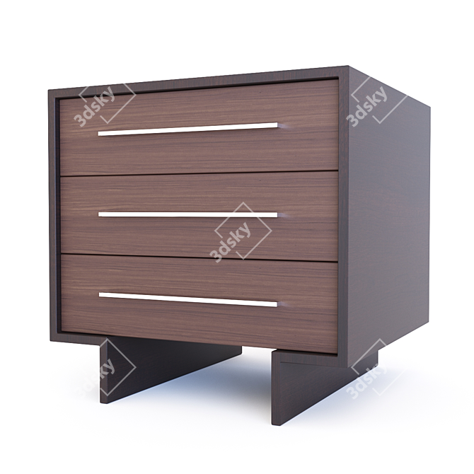 Corona 1.5 Nightstand - Stylish and Compact Bedroom Storage 3D model image 1