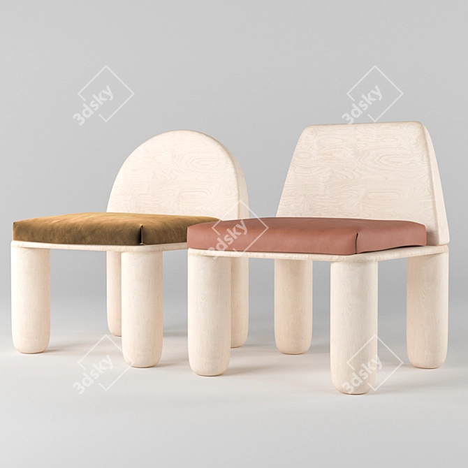 Chubby Lounge Chair 3D model image 1