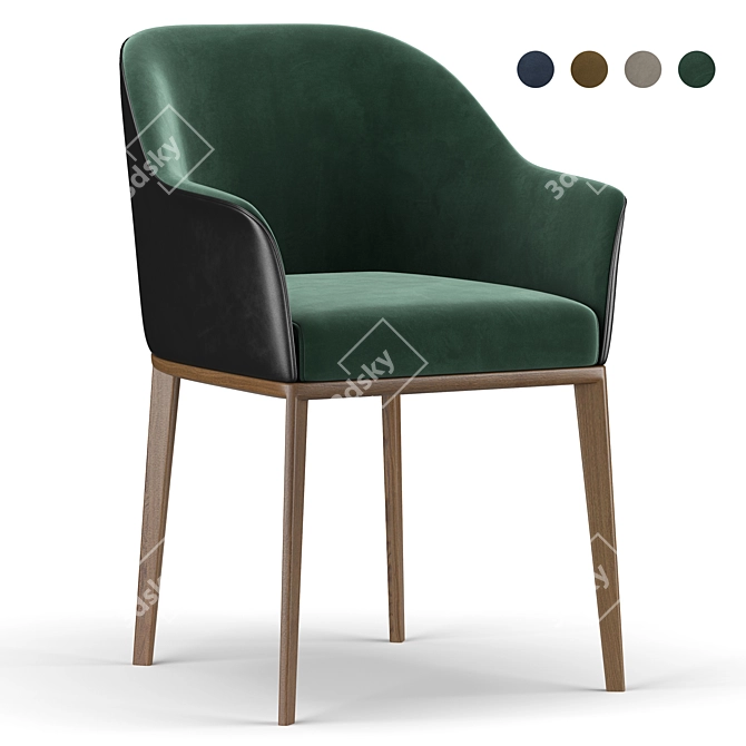 Anabel Chair: Stylish and Sleek Seating 3D model image 1