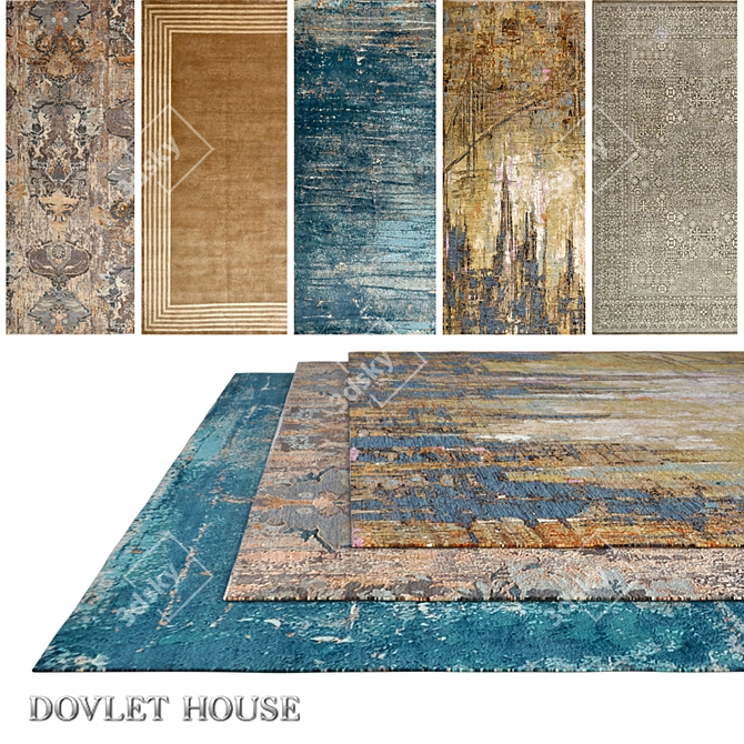 Luxurious Carpets: DOVLET HOUSE Collection 3D model image 1