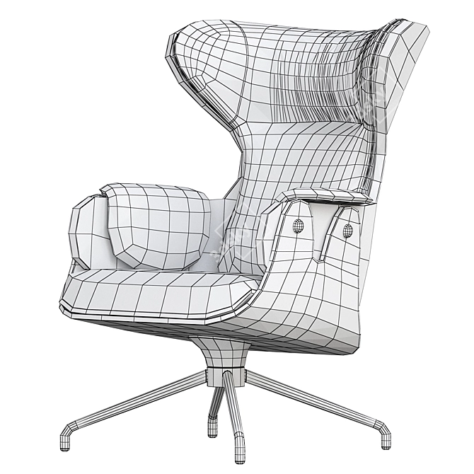 BD LOUNGER Armchair: Contemporary Comfort 3D model image 6