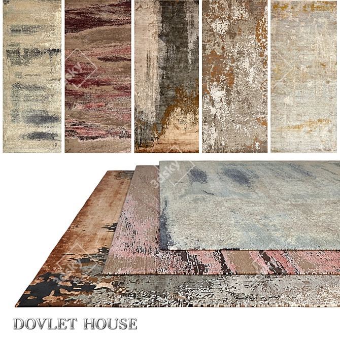 Luxurious Carpets Collection by DOVLET HOUSE 3D model image 1