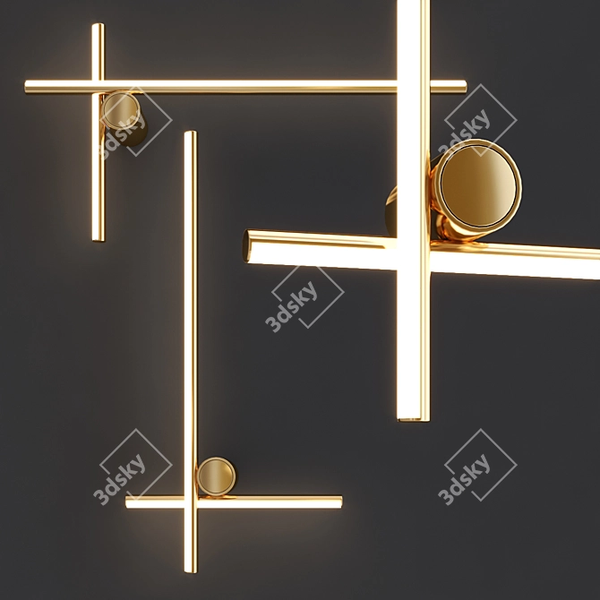 Coordinates Wall 2: Sleek and Stylish Lighting 3D model image 1