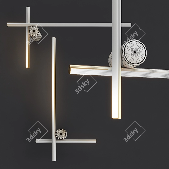 Coordinates Wall 2: Sleek and Stylish Lighting 3D model image 2