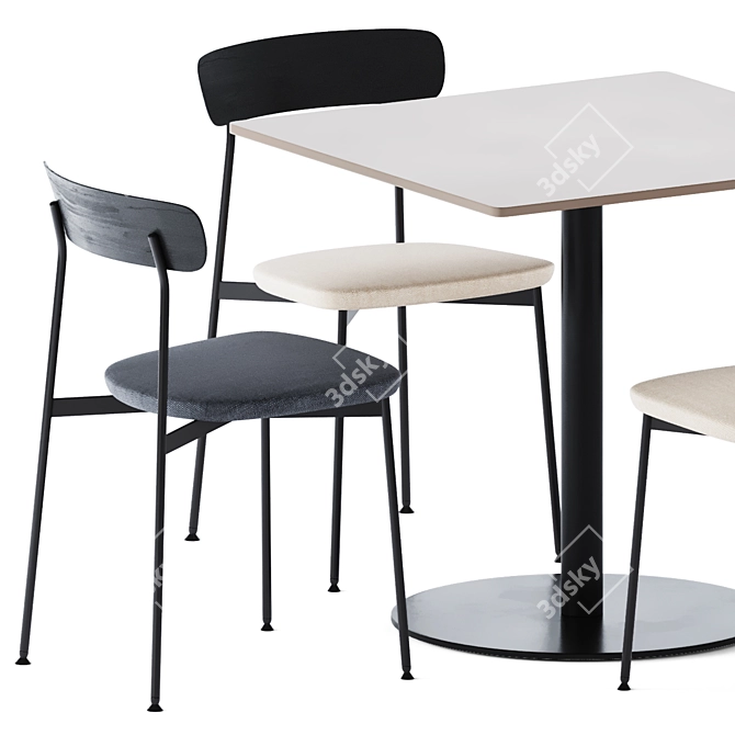 Elegant T-Table: Modern Design 3D model image 6