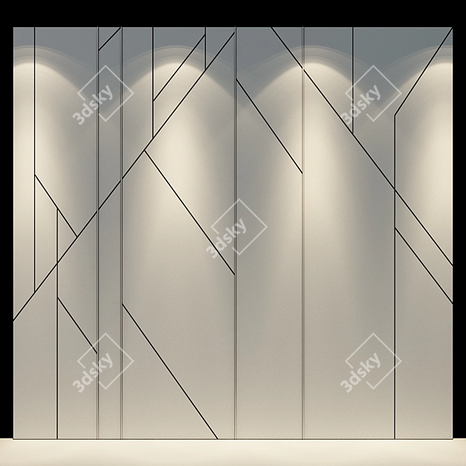 25 Wall Panel: Stylish and Functional Solution 3D model image 2