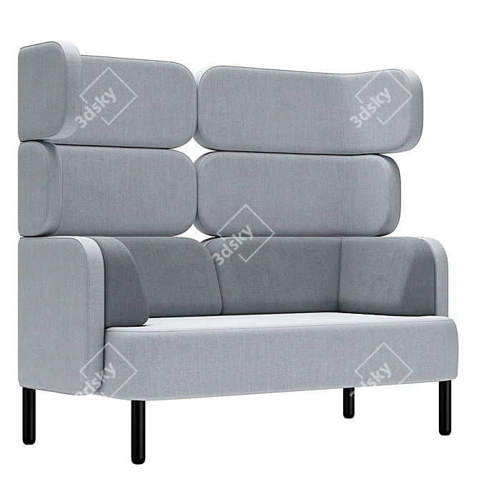 Sleek Comfort: Story High-Back 2-Seater 3D model image 7