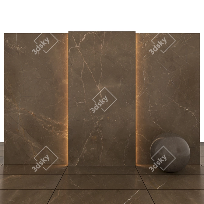 Pulpis Brown Marble Slabs & Tiles 3D model image 1